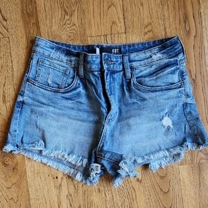 Kut from the Kloth Distressed Blue Jean Shorts